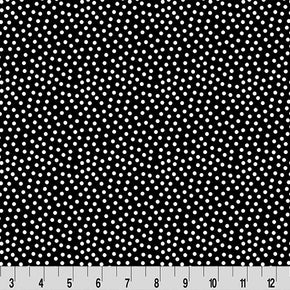 Barely Basics Lots a Dots Quilting Cuddle Black Fabric Per Yard