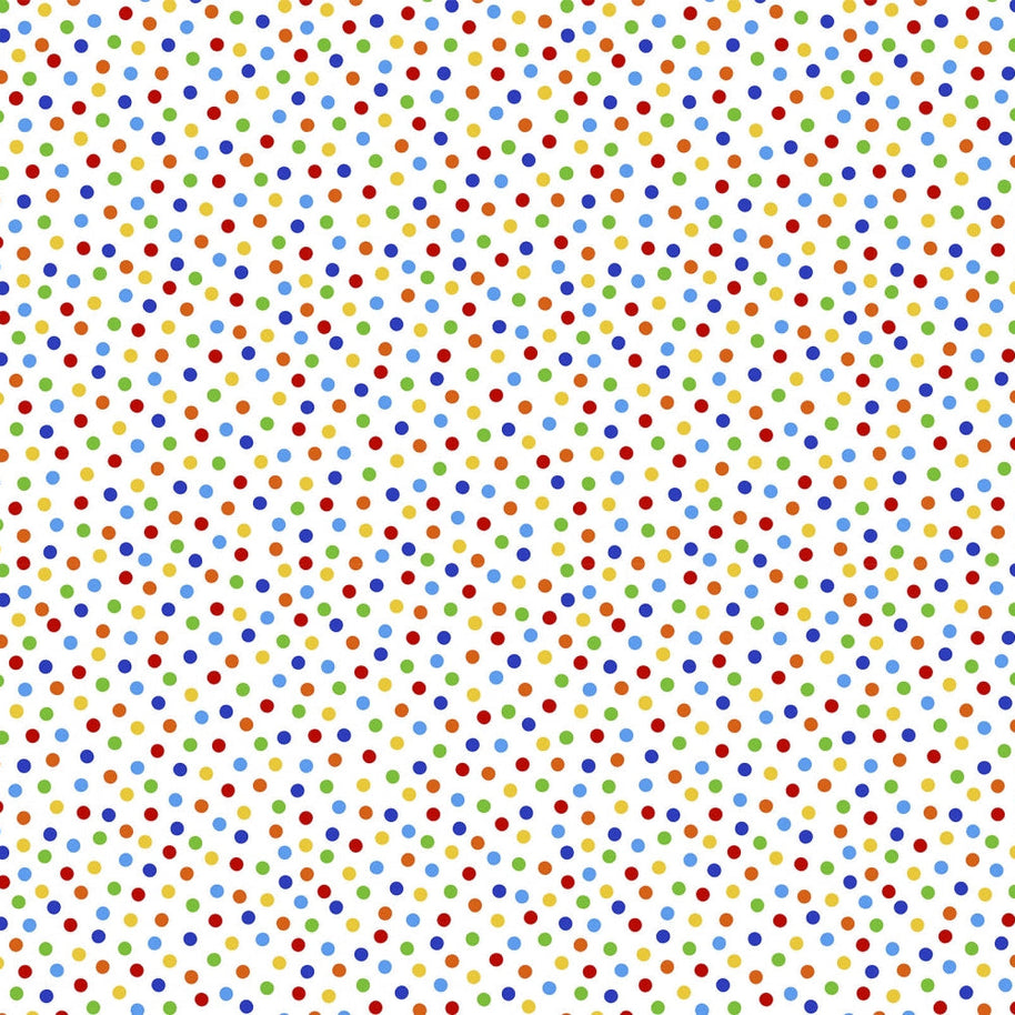 Barely Basics Lots a Dots Quilting Cuddle Rainbow Fabric Per Yard