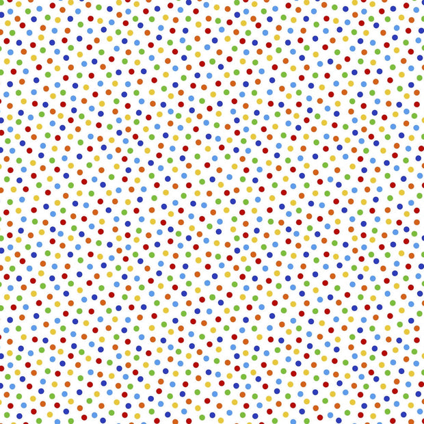Barely Basics Lots a Dots Quilting Cuddle Rainbow Fabric Per Yard