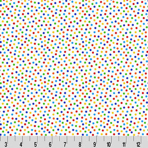 Barely Basics Lots a Dots Quilting Cuddle Rainbow Fabric Per Yard