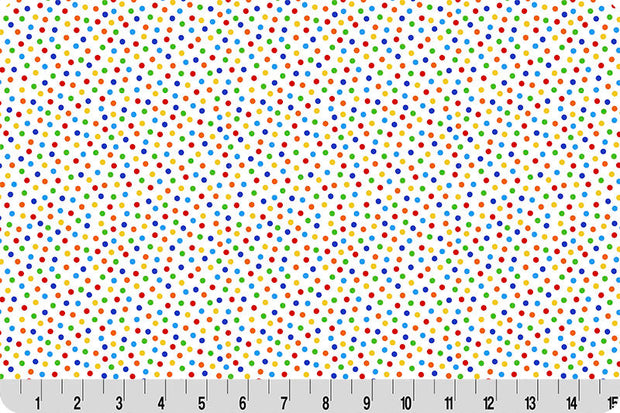 Barely Basics Lots a Dots Quilting Cuddle Rainbow Fabric Per Yard