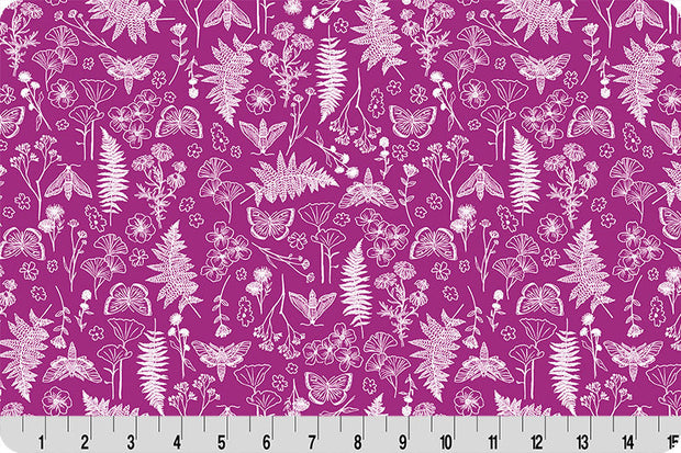 Magenta Whispering Blooms Faegrove Quilting Cuddle Fabric Per Yard
