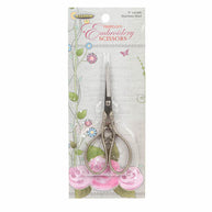 Pewter Teardrop Handle Heirloom Embroidery Scissors 4