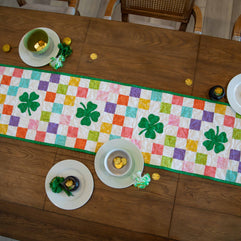 Shamrocks Rainbow Table Runner Precut Quilt Kit